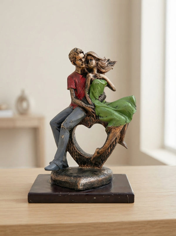 Romantic Couple Heart Statue | Love Decor