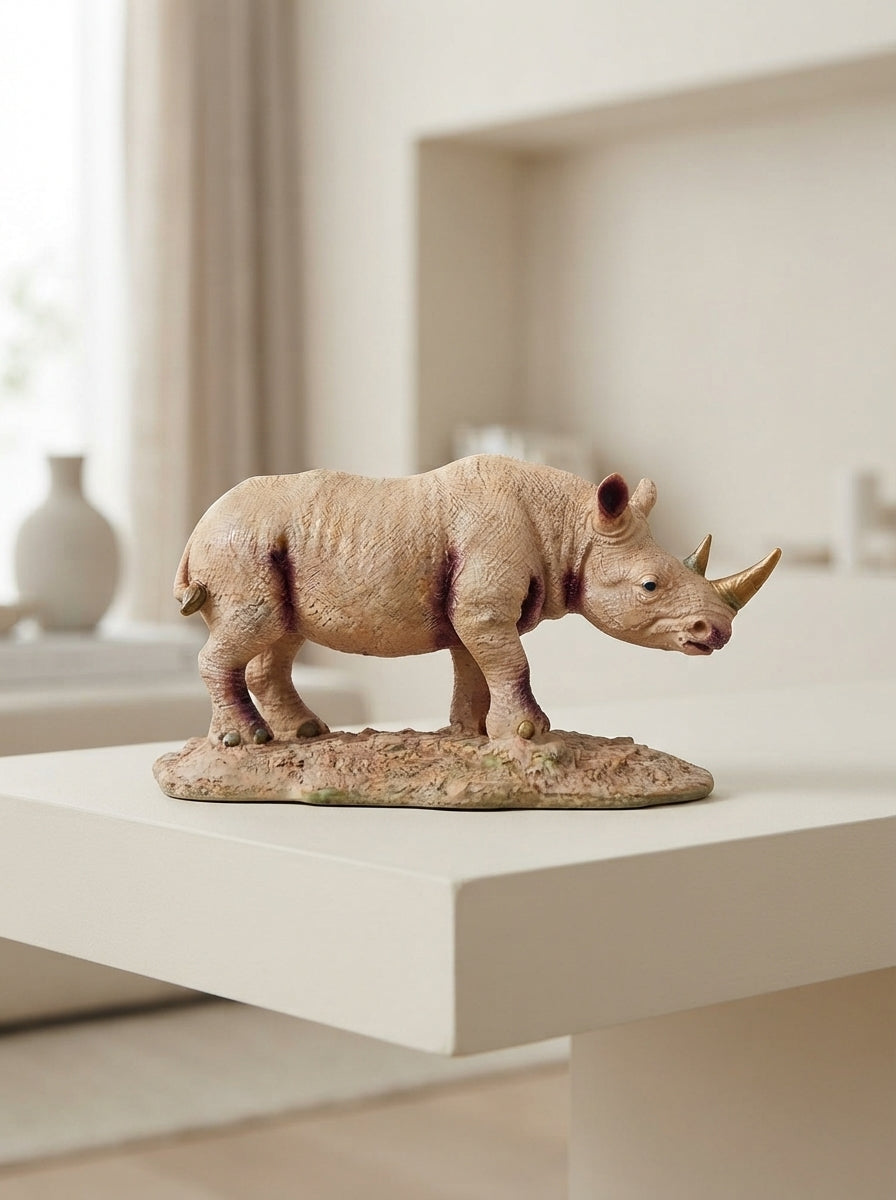 Sandstone Rhino Statue | Wildlife Safari Decor