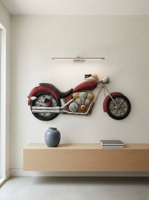 3D Metal Motorcycle Wall Art | Garage Decor