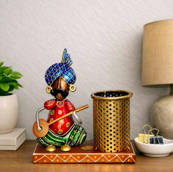 Musician T-Light Holder Table Decor – Decorative Metal Musical Candle Holder for Home & Office Decor