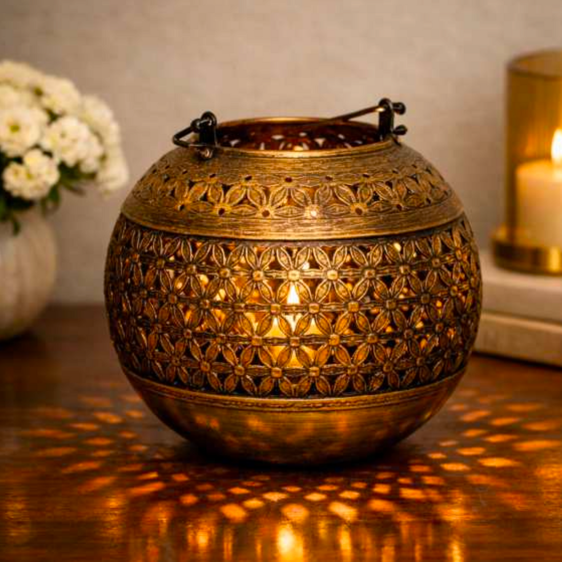 Lantern Style Candle Holder – Elegant Table Décor Accent