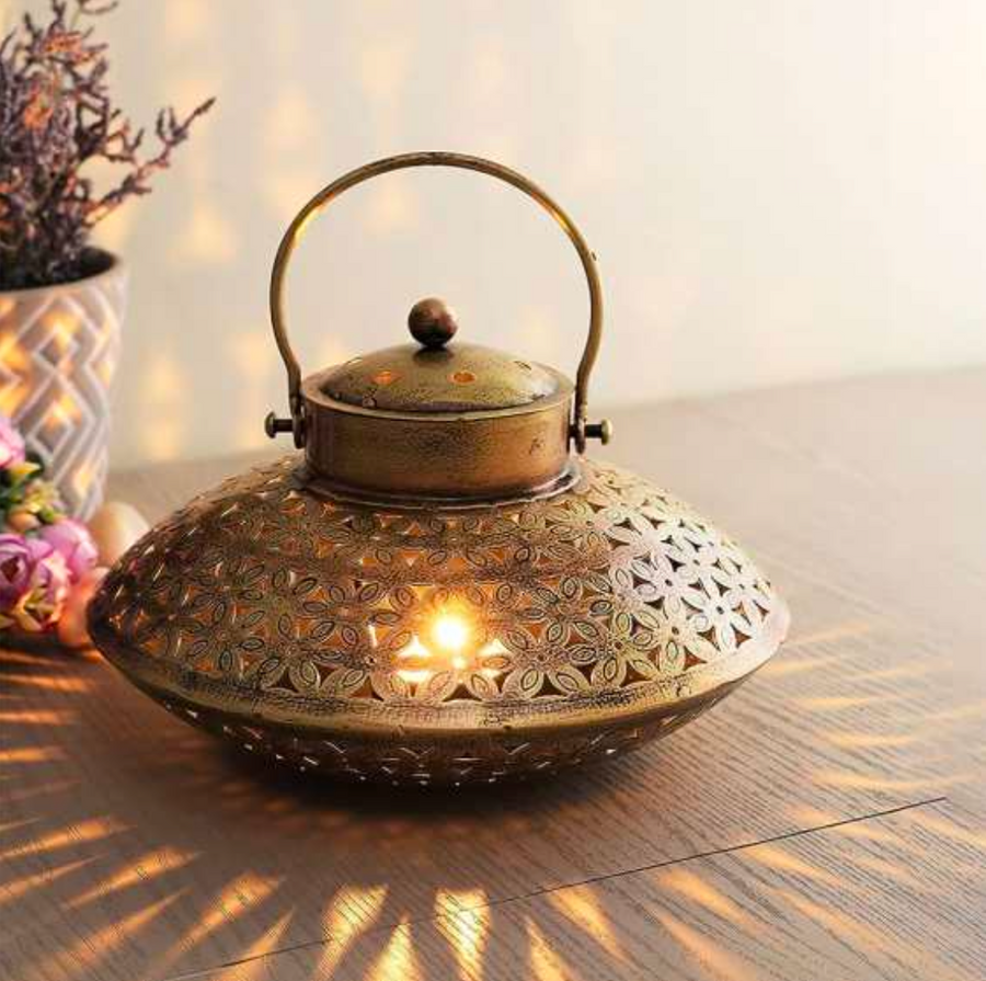 Iron Degchi Doop Stand & Tealight Candle Holder – Traditional Table Décor Accent
