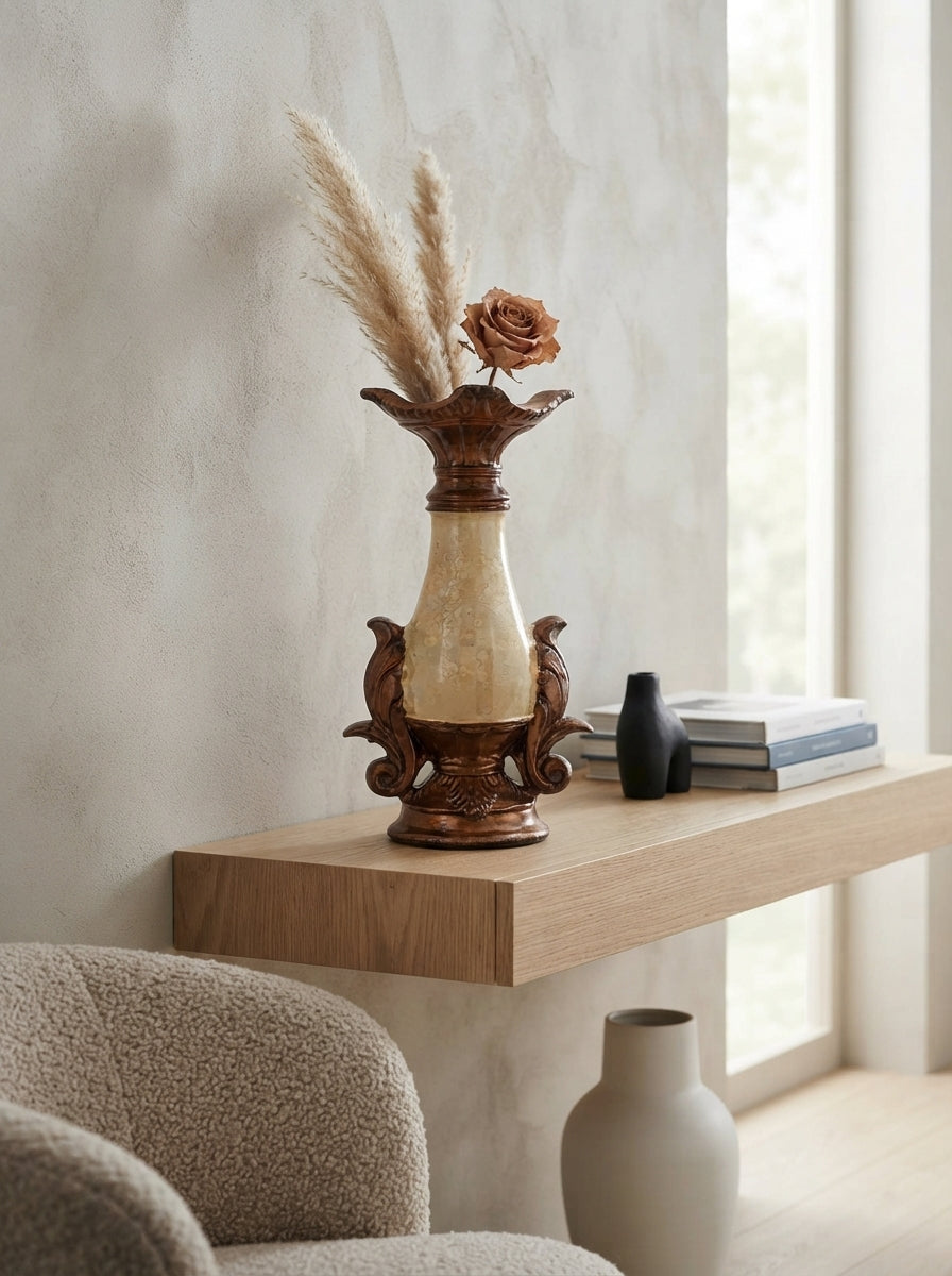Blue Gold Ornate Vase | French Style Decor
