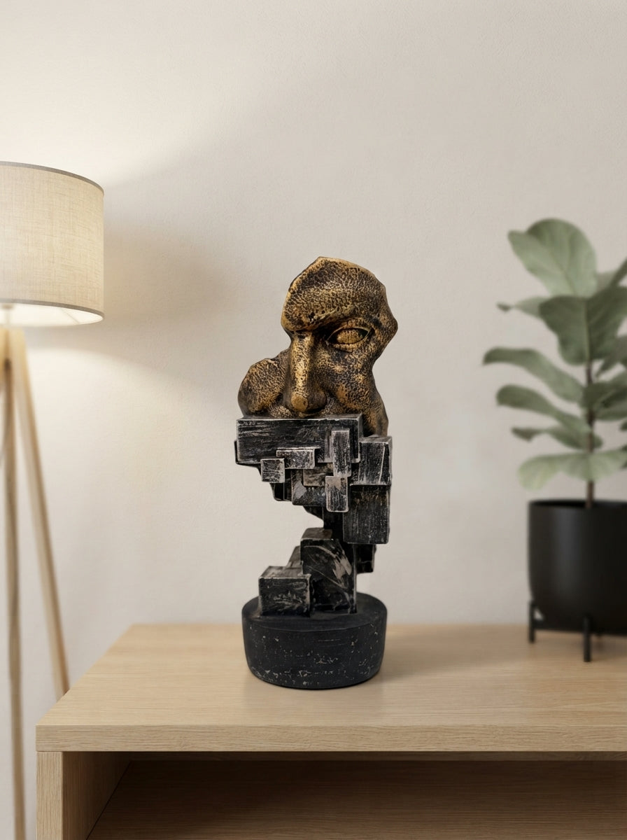 Abstract Face Sculpture | Surrealist Decor Statue
