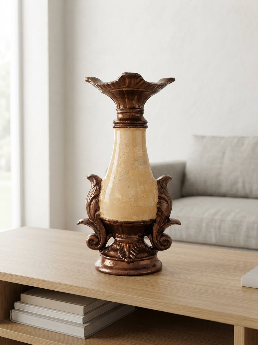 Blue Gold Ornate Vase | French Style Decor