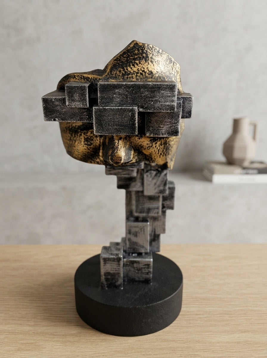 Abstract Face Sculpture | Surrealist Decor Statue