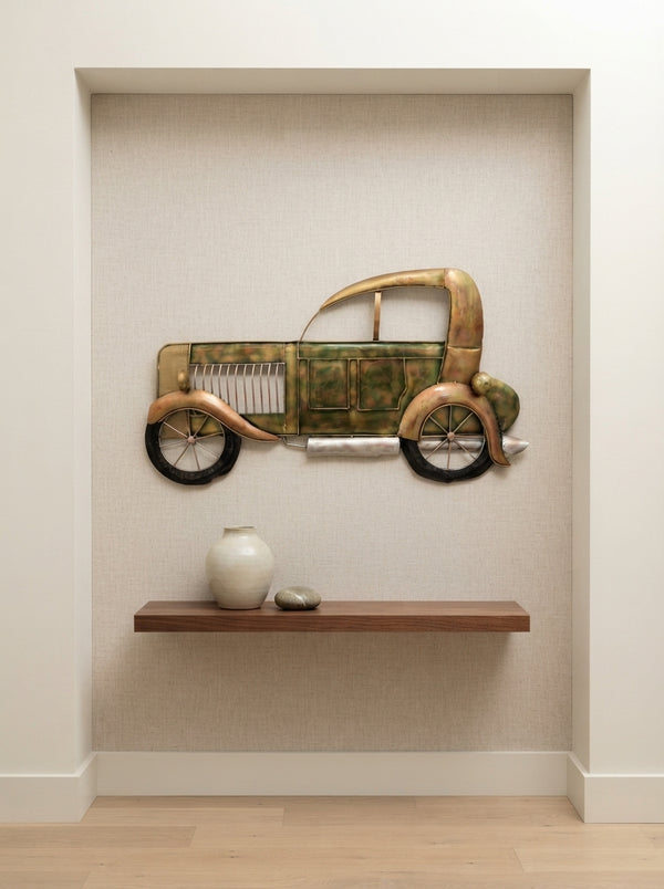 3D Metal Vintage Car Wall Art | Classic Garage Decor