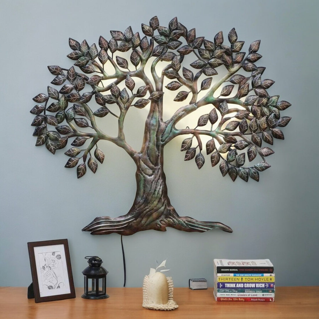 Tree of Life LED Wall Art 39" x 34" – Illuminated Metal Wall Decor for Living Room & Home