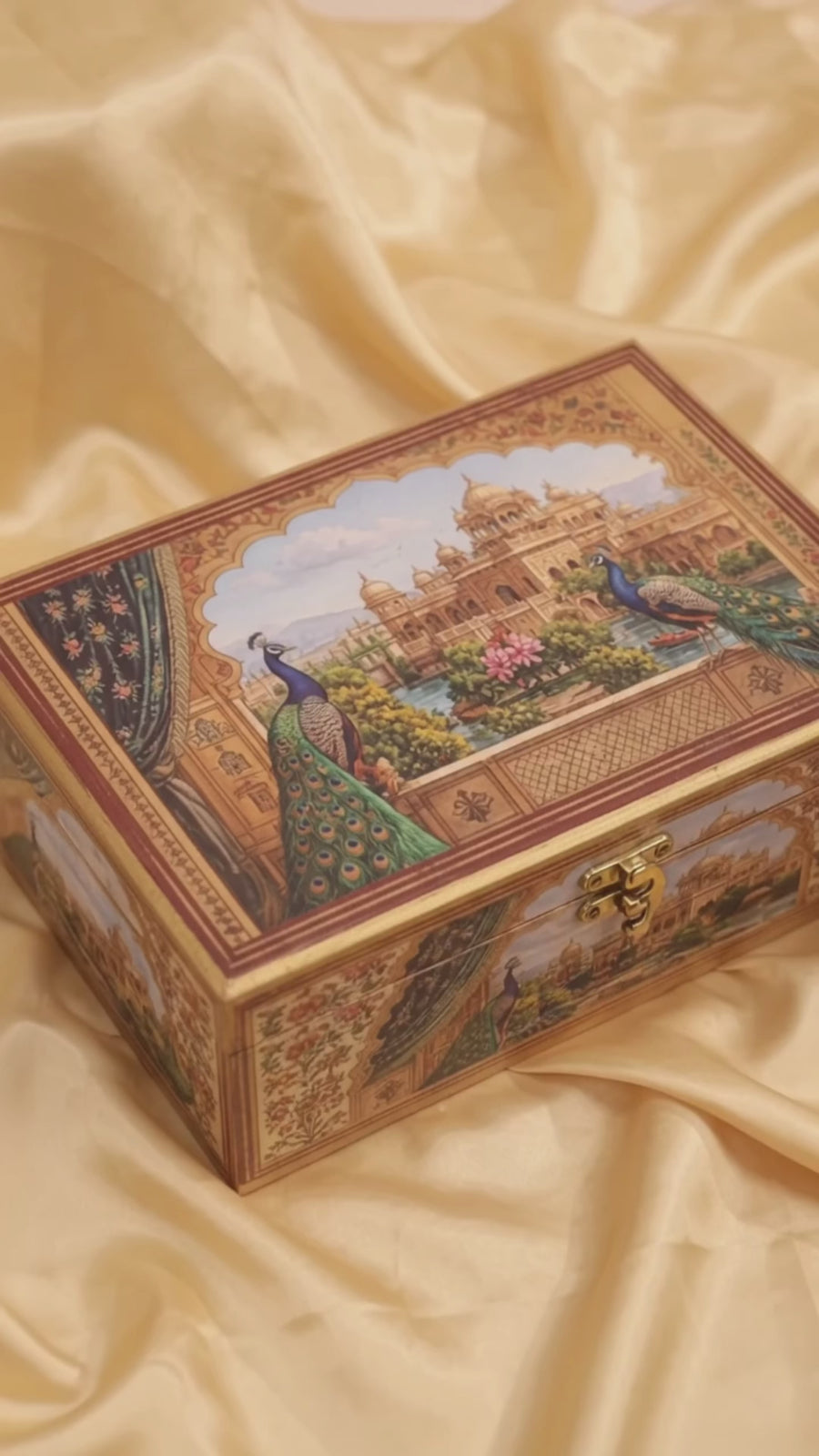Peacock & Palace Miniature Gift Box with Glass Jars | Diwali Hamper